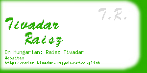 tivadar raisz business card